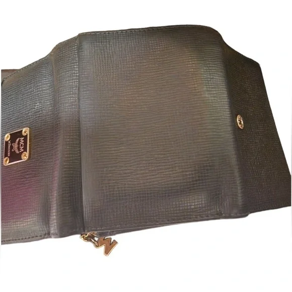 EUC MCM Wallet with charms still attached. Black Leather - Picture 8 of 13